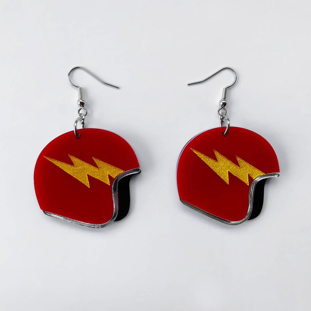 earrings motorcycle helmet Motorcycle Helmet Earrings