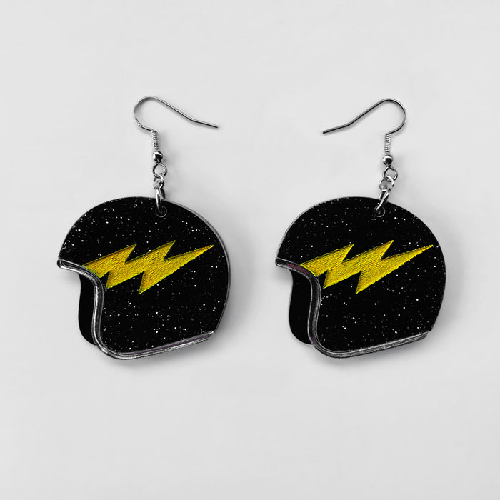 Motorcycle Helmet Earrings